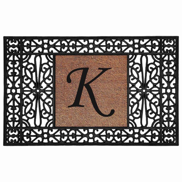 Calloway Mills Monogram Door Mat, Coir, Black, Natural, 30 in W x 48 in L 104103048K - main